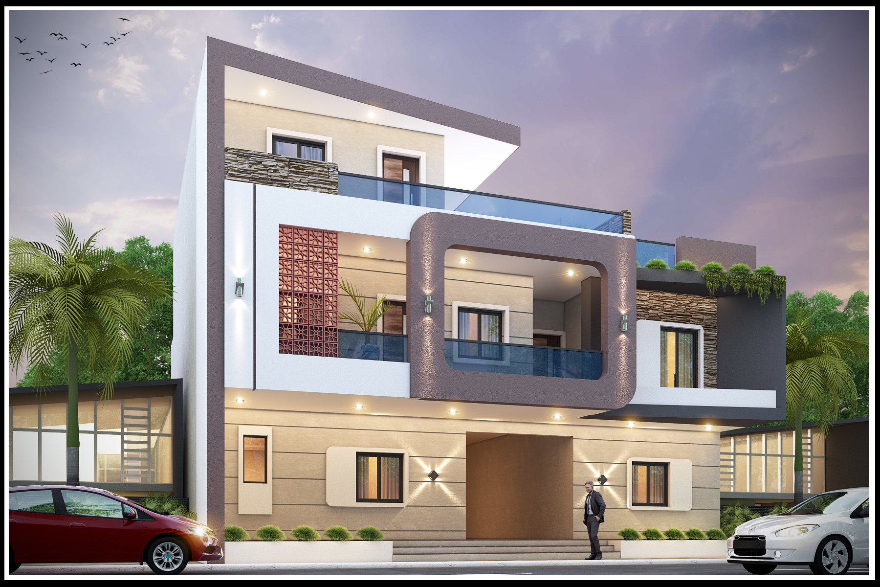 premium residential elevation design Indore