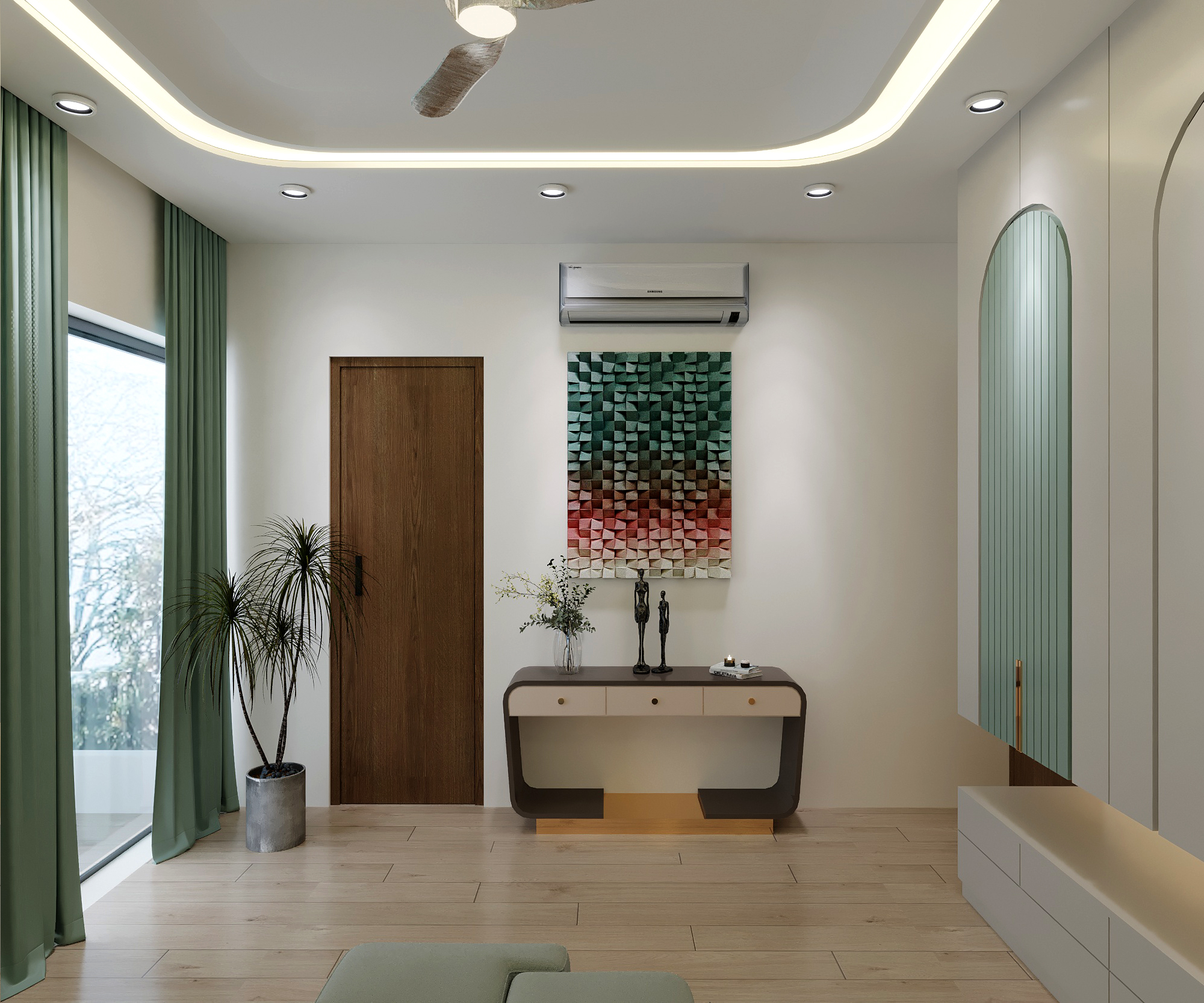 minimalist hallway interior design Indore