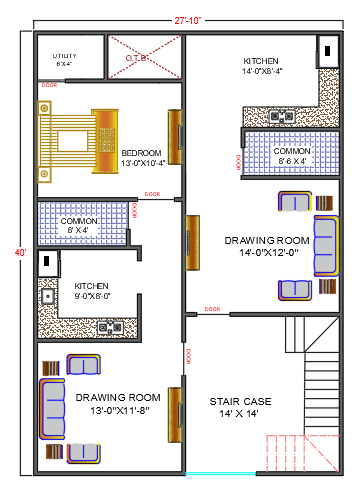 villa floor layout blueprint Indore