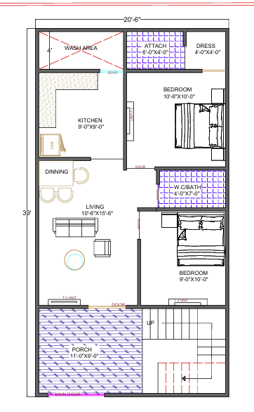 modern residential floor plan design Indore