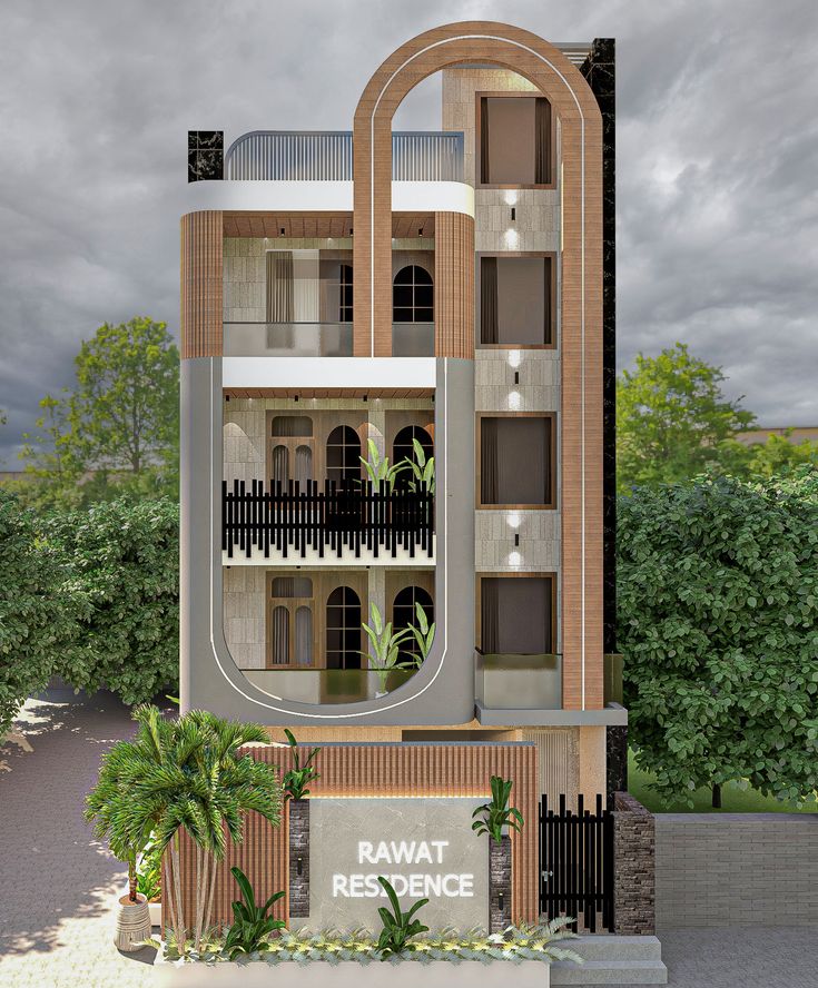 modern luxury home exterior design in Indore MP